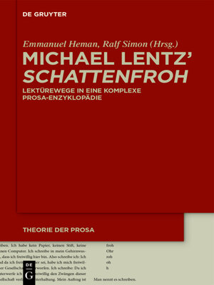 cover image of Michael Lentz' ›Schattenfroh